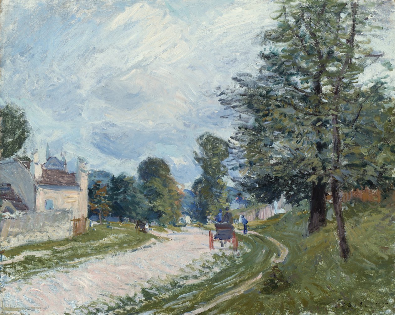 En sving i veien, 1873. av Alfred Sisley