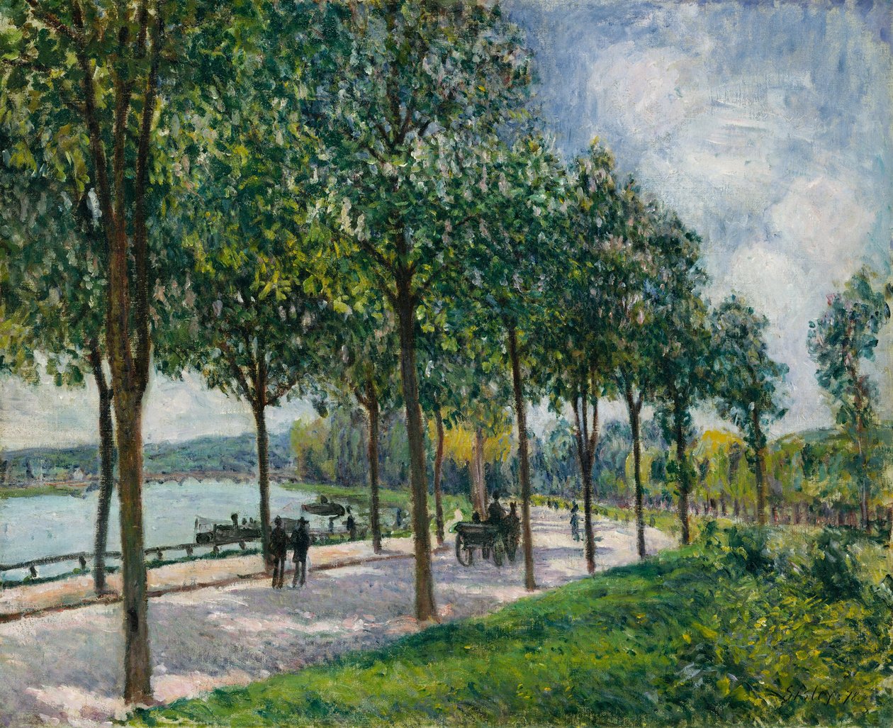 Alley of Chestnut Trees, 1878. av Alfred Sisley