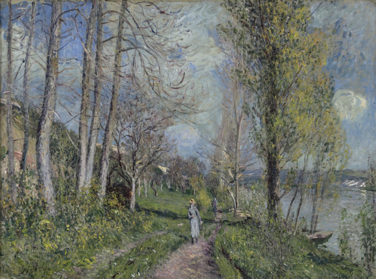 Seinebredden, ca. 1880-81 av Alfred Sisley