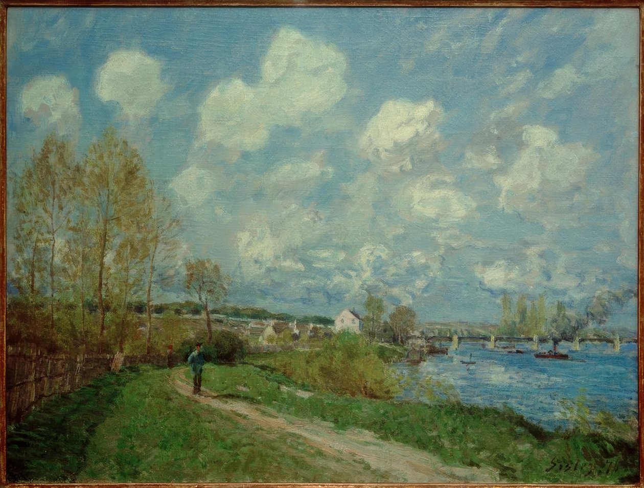 Sommer i Bougival av Alfred Sisley