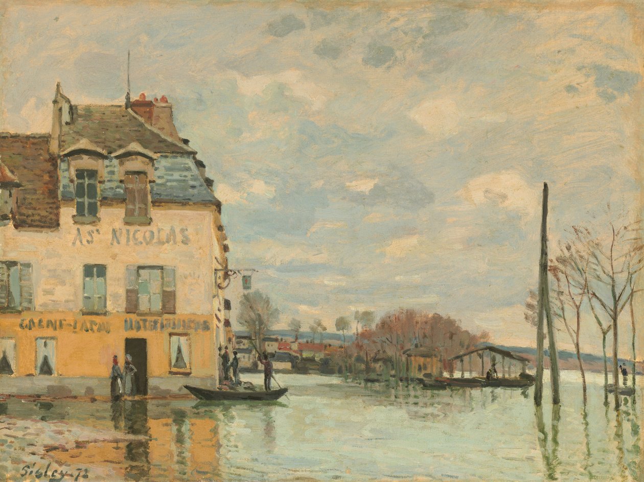 Flom ved Port-Marly, 1872. av Alfred Sisley