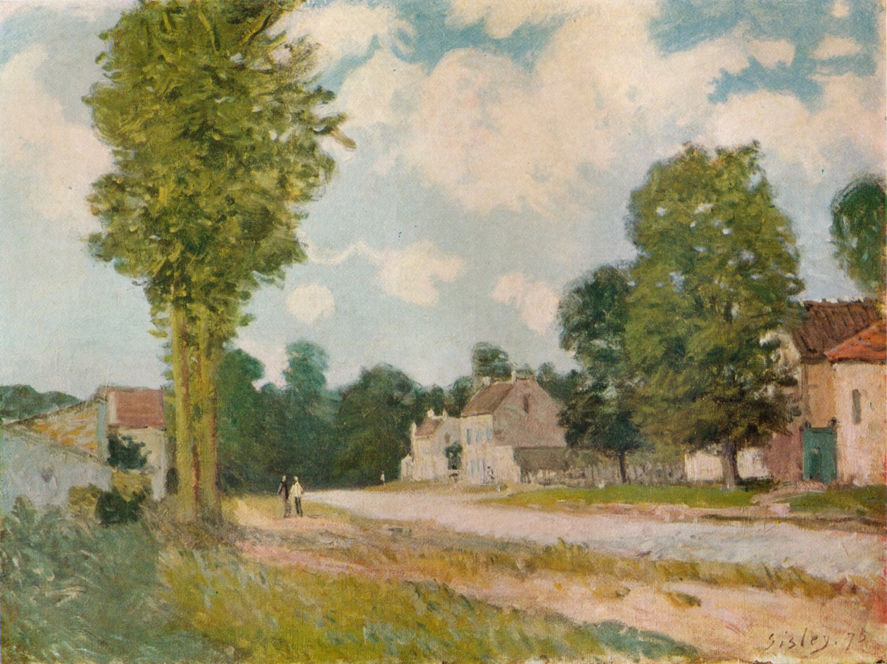 The Road to Versailles, 1800-tallet, 1929 av Alfred Sisley