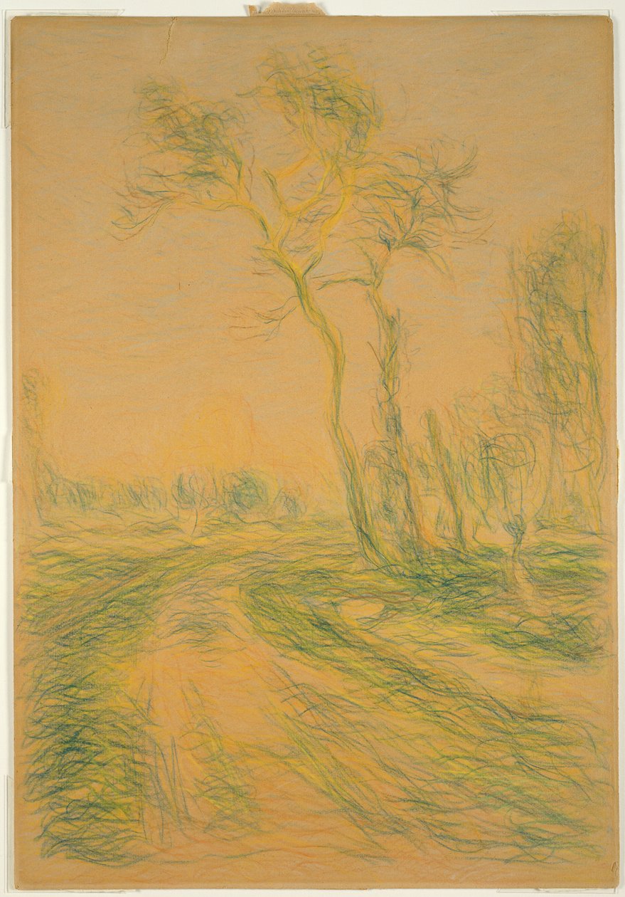 Landskap med trær av Alfred Sisley