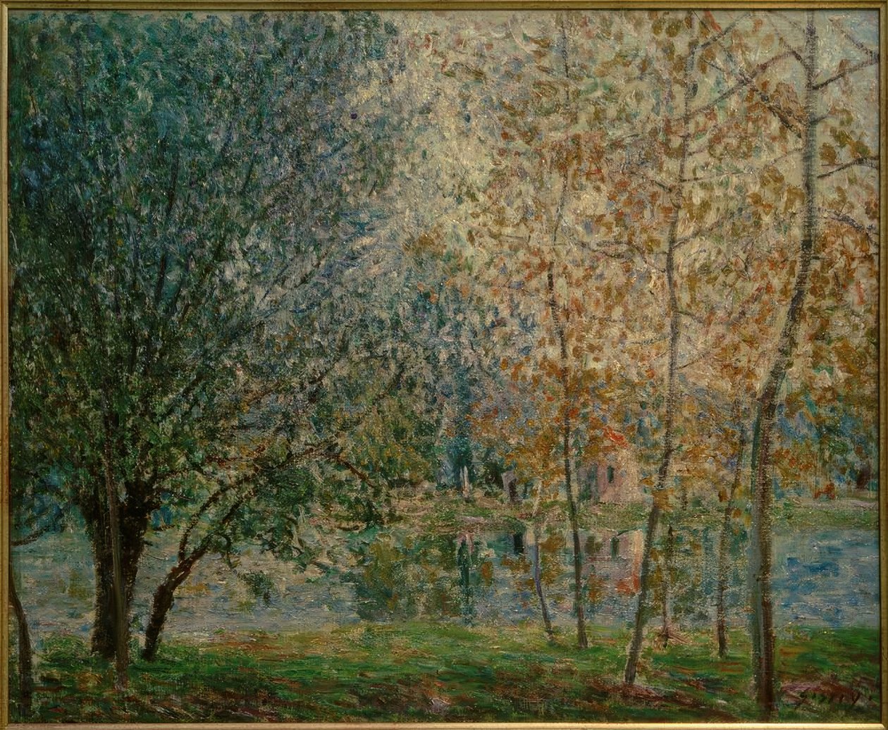 Loing-kanalen om våren av Alfred Sisley