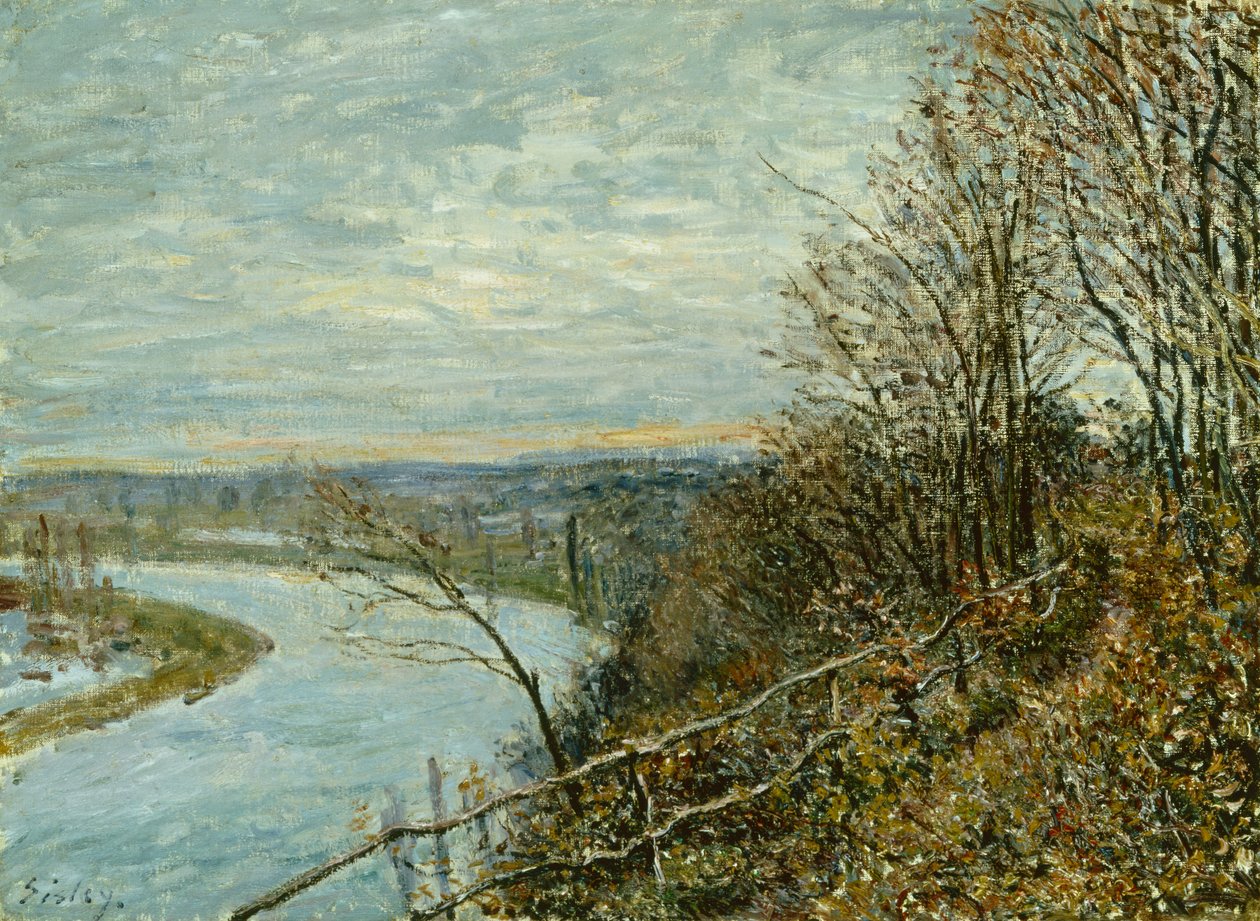 november ettermiddag av Alfred Sisley