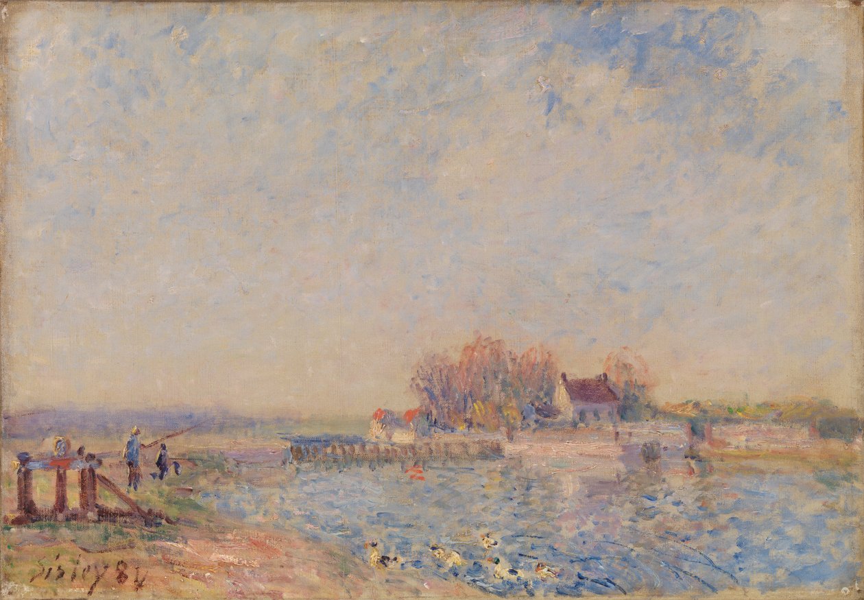 Saint Mammes–Loing Canal (Saint Mammes–Loing Canal) av Alfred Sisley