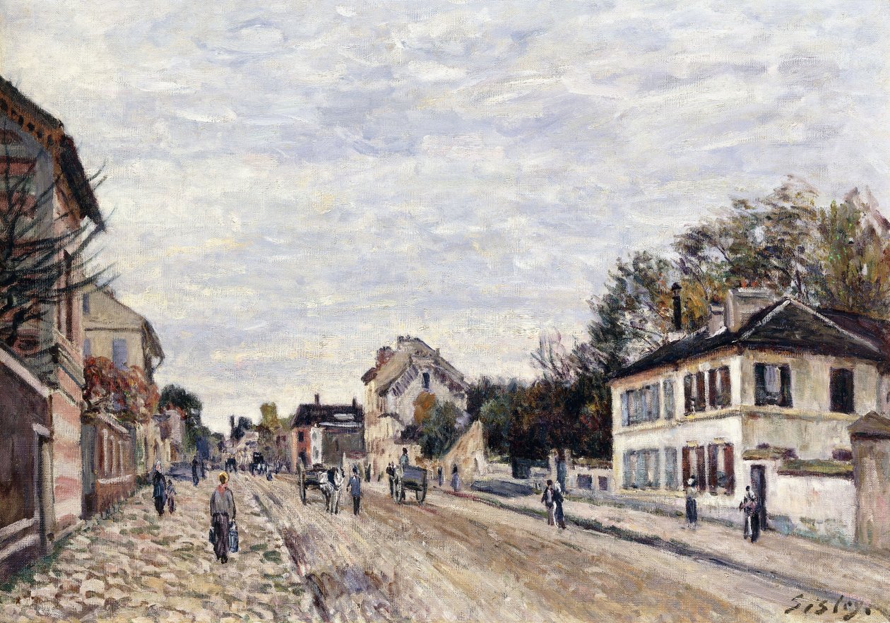 Gatebilde i Marly, 1876 av Alfred Sisley