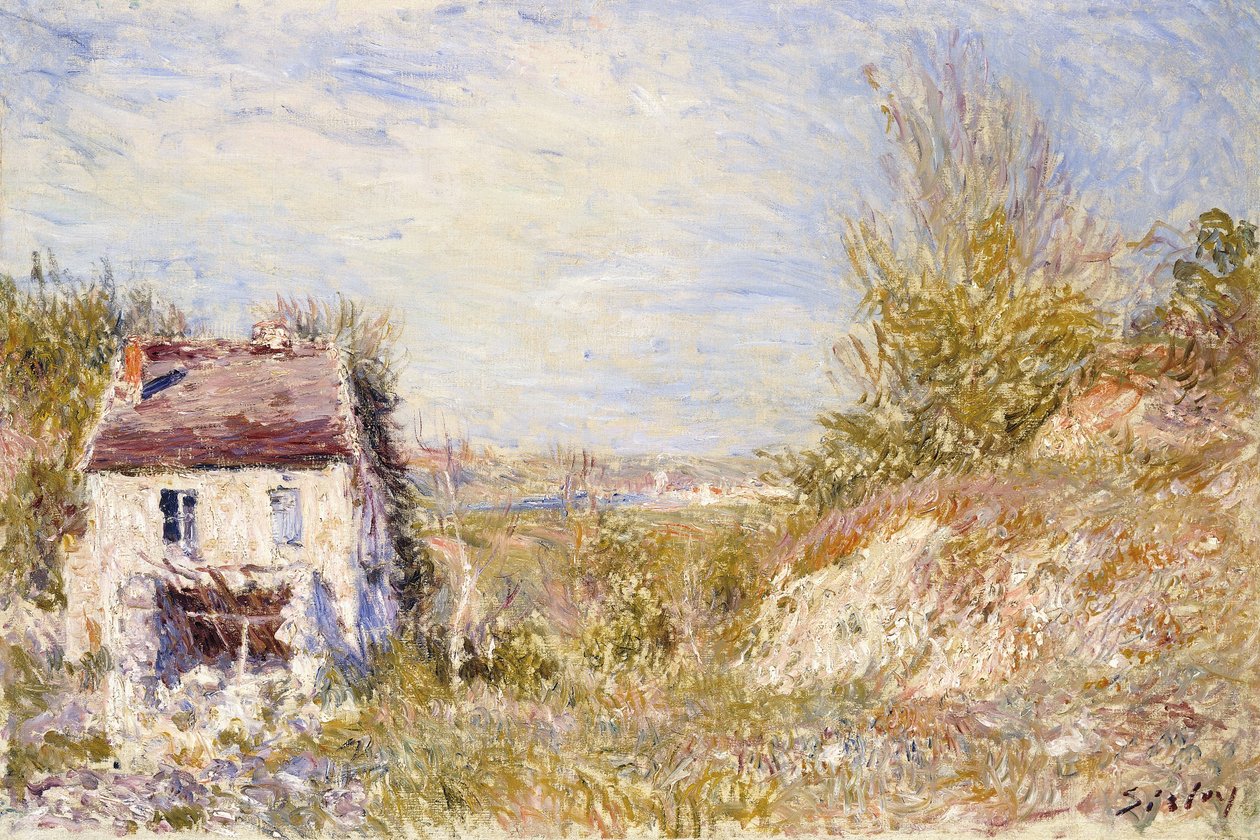 Det forlatte huset; Det forlatte huset, ca. 1886 av Alfred Sisley