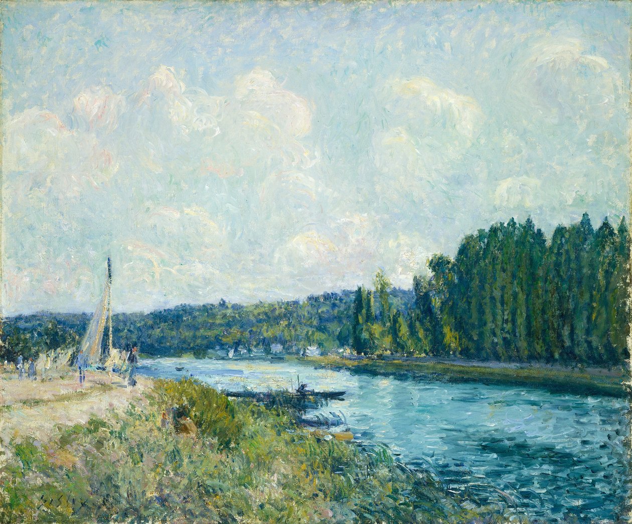 The Banks of the Oise av Alfred Sisley