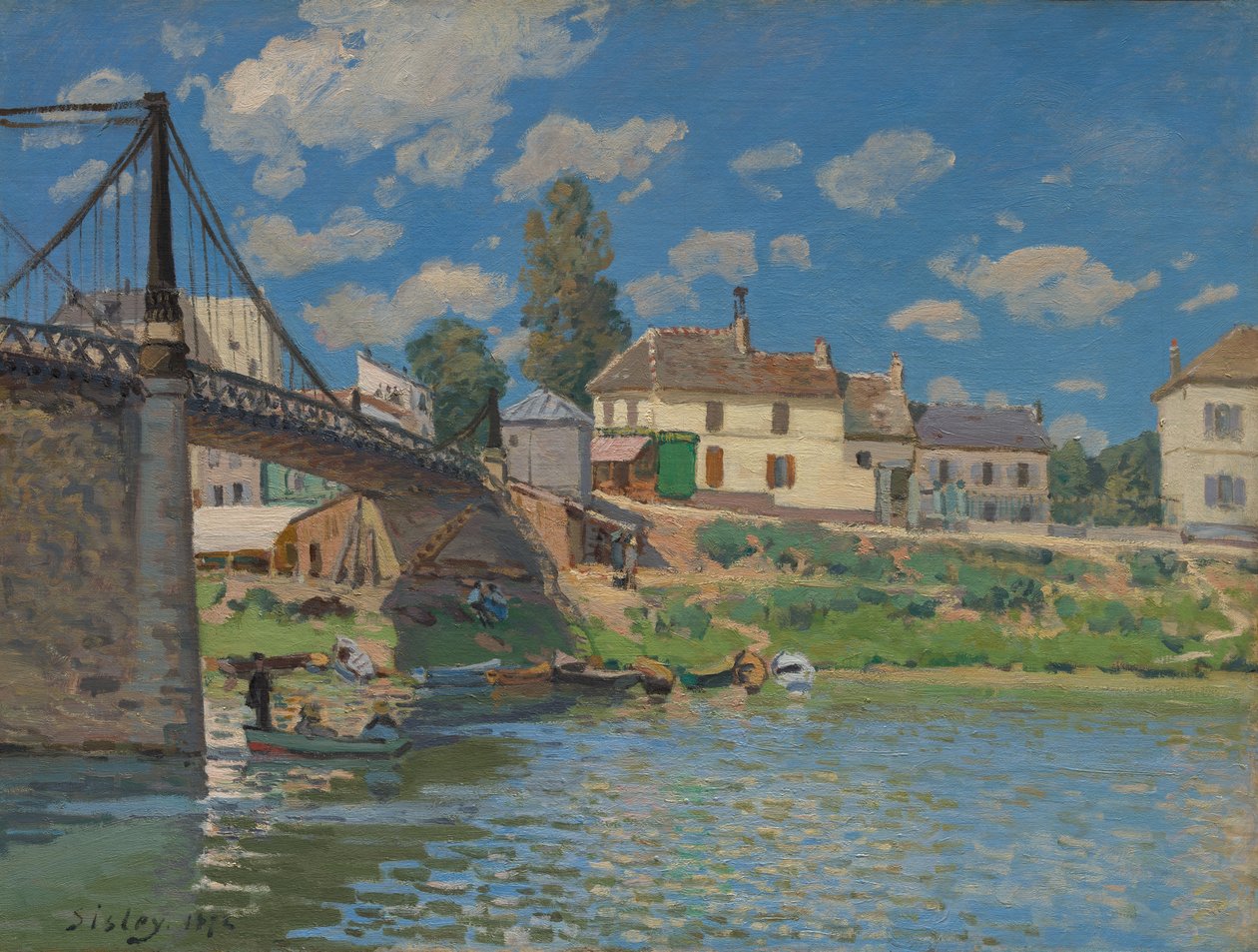 Broen ved Villeneuve-la-Garenne, 1872. av Alfred Sisley