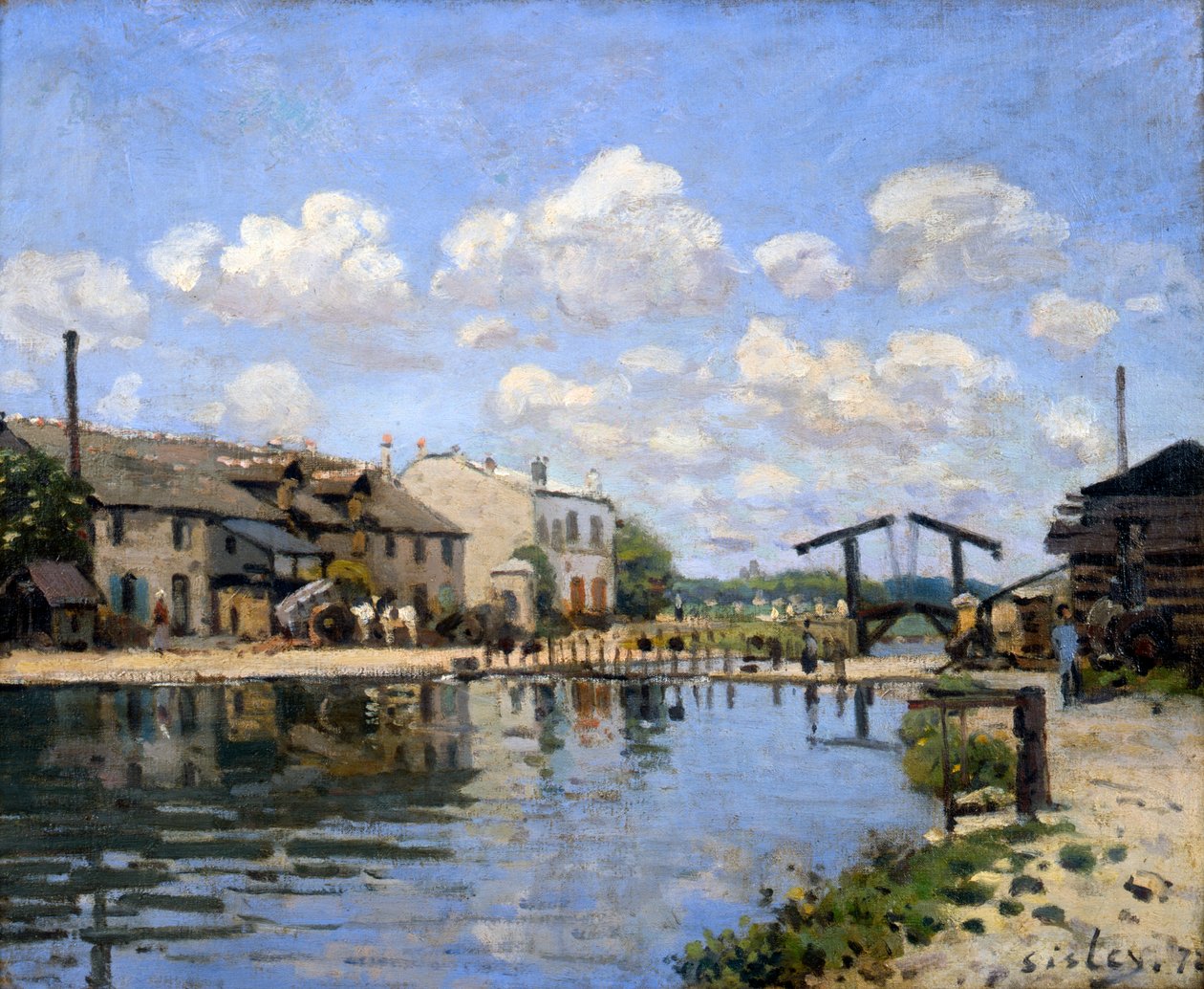 Canal Saint-Martin, Paris, 1872 av Alfred Sisley