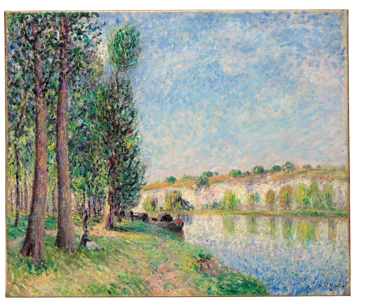 The Loing at Moret, 1885 av Alfred Sisley