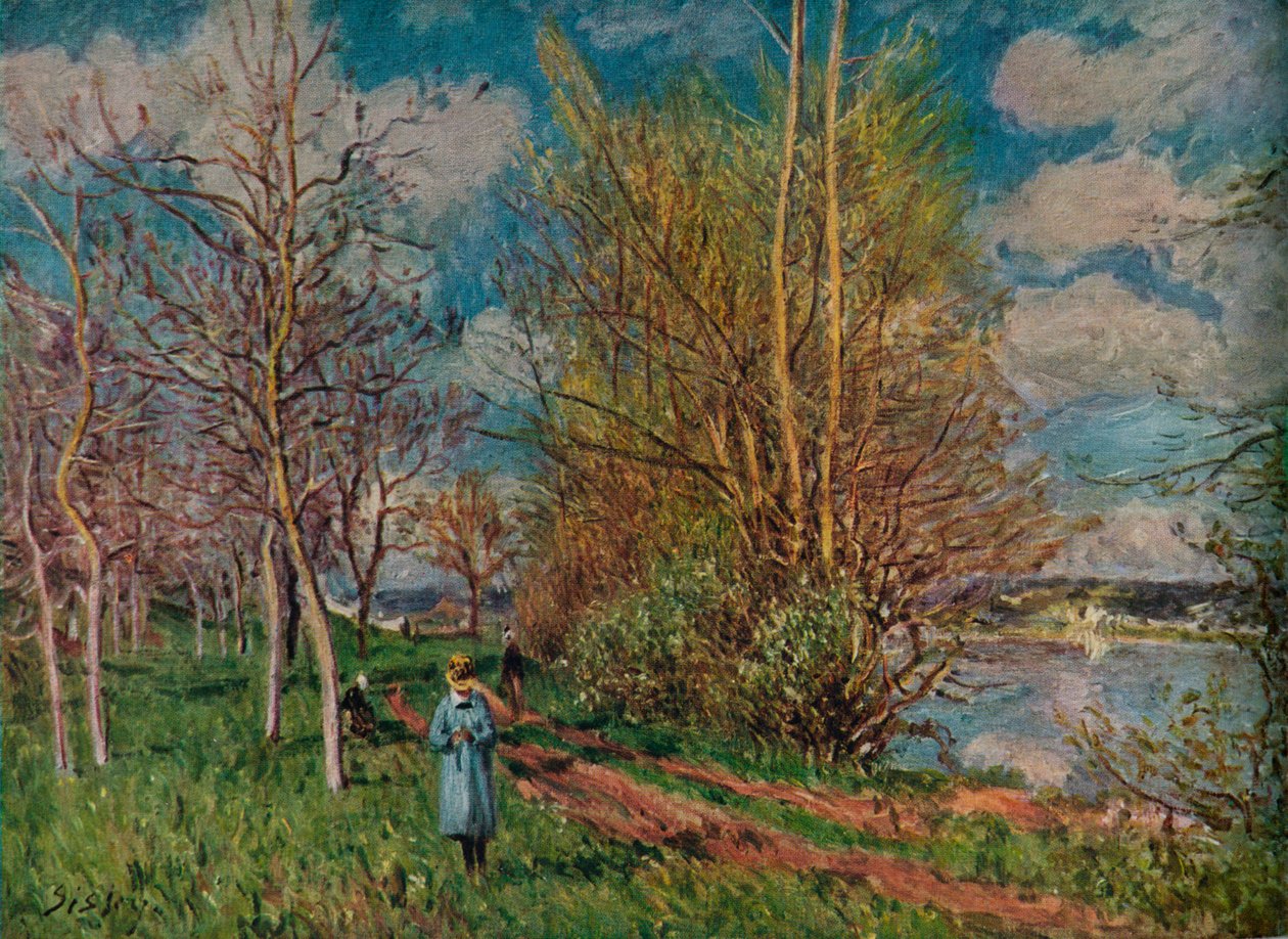The Small Meadows in Spring, c1880-1 av Alfred Sisley