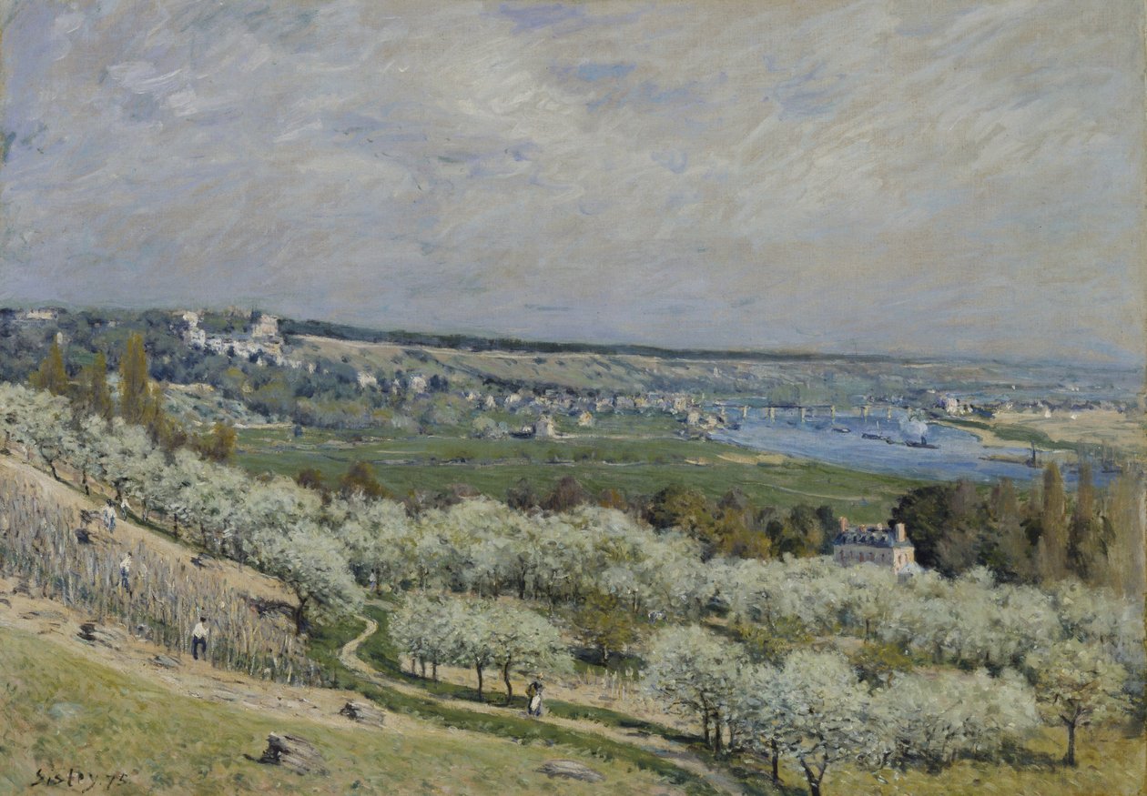 Terrassen i Saint-Germain, våren av Alfred Sisley