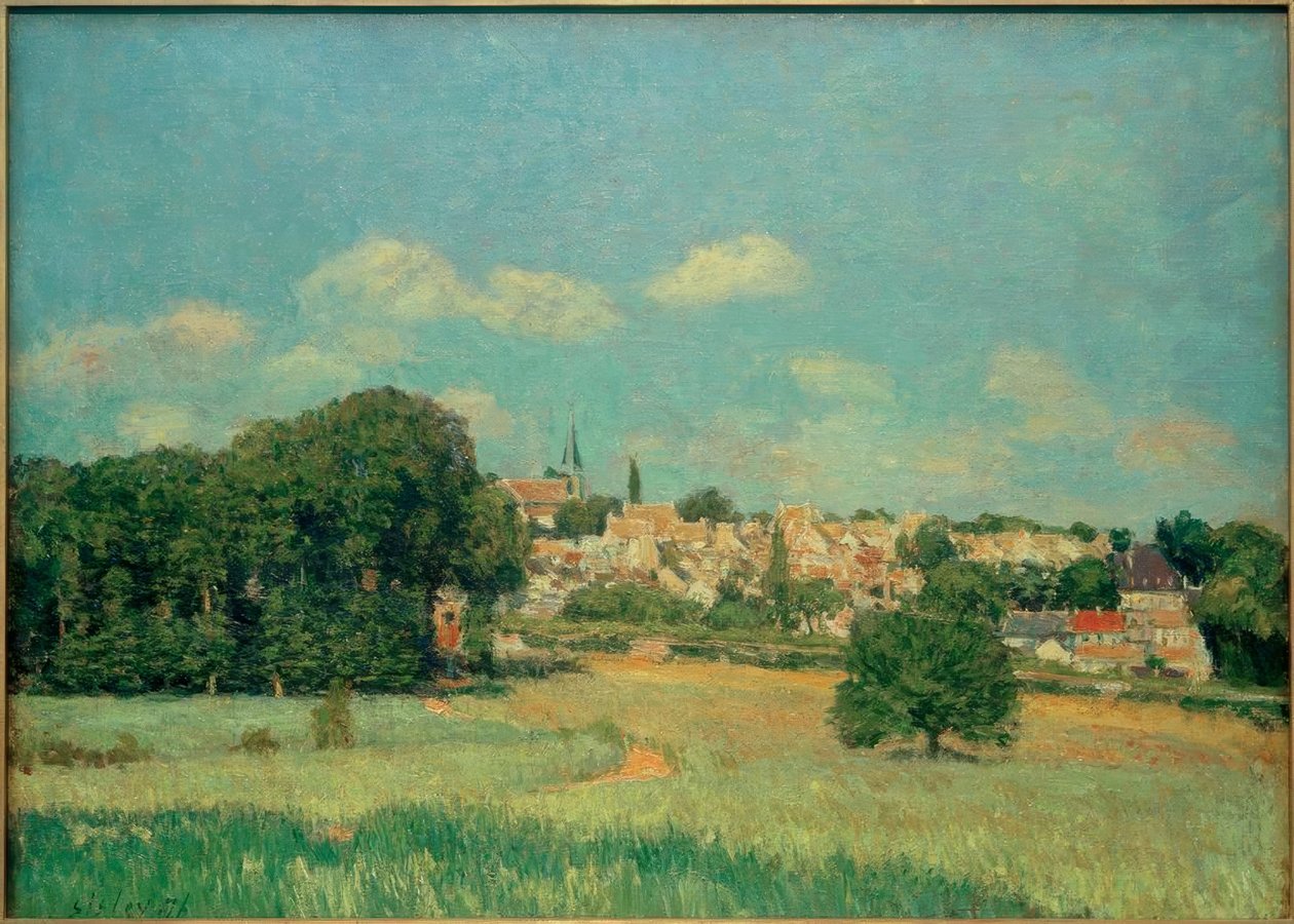Utsikt over Marly-le-Roi, soleffekt av Alfred Sisley