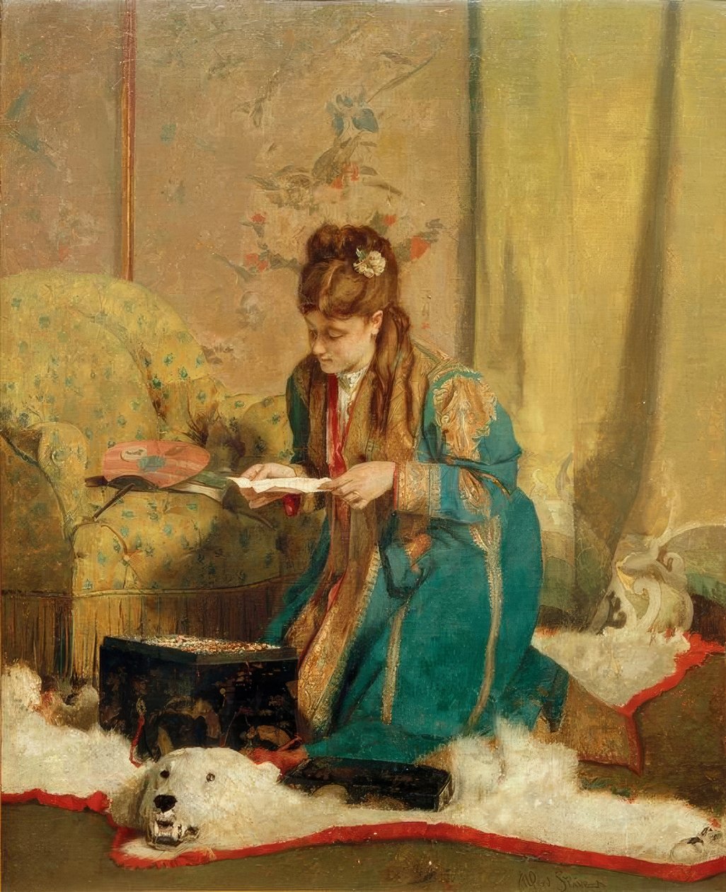 A.Stevens, Smykkeskrinet av Alfred Emile Stevens