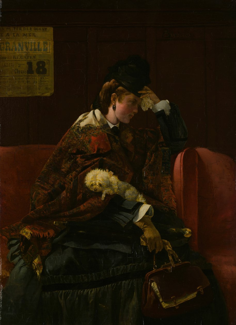 På jernbanestasjonen, ca. 1874. av Alfred Emile Stevens