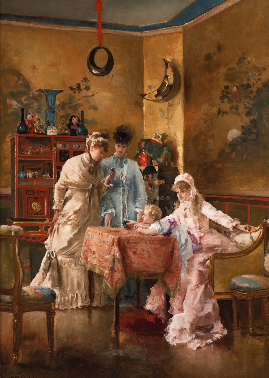 De besøkende, 1881. av Alfred Emile Stevens