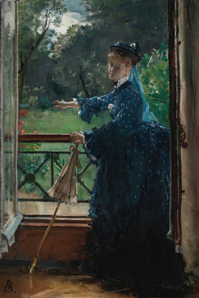 Kvinne på balkongen. av Alfred Emile Stevens