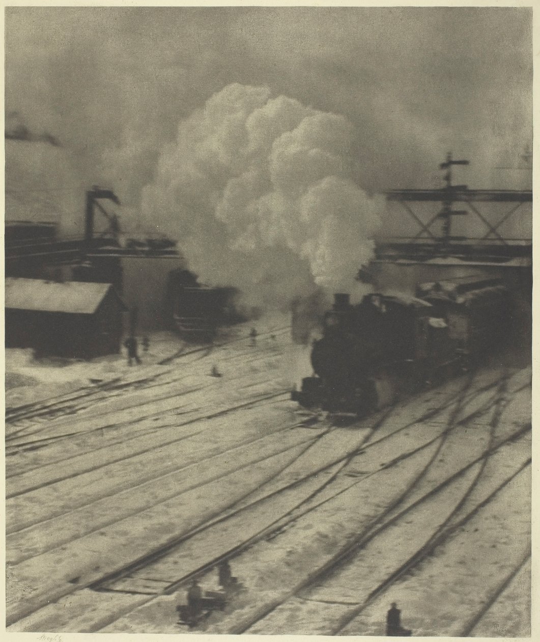Jernbanegården, vinter, 1903. av Alfred Stieglitz
