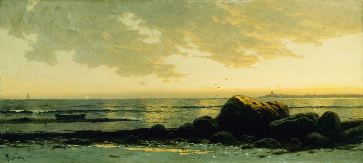 Seascape (olje på lerret) av Alfred Thompson Bricher