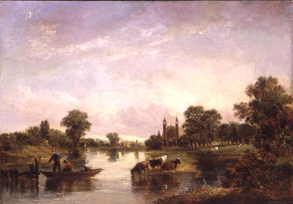 Utsikt over Eton College fra Themsen av Alfred Vickers