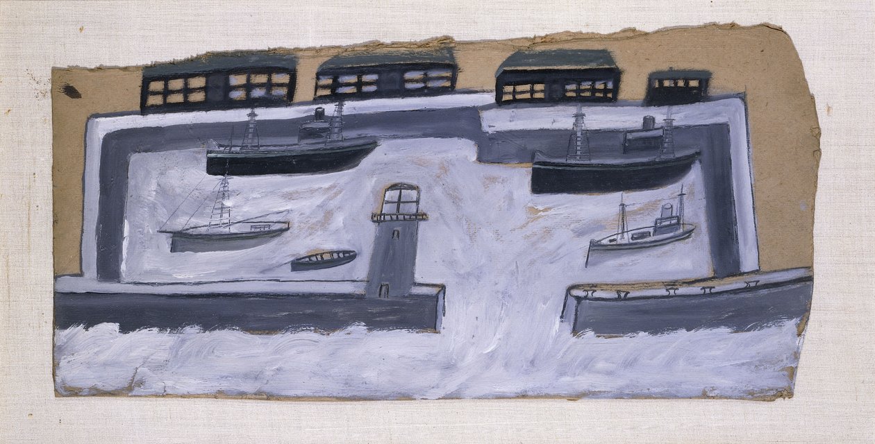 Hus og skip av Alfred Wallis