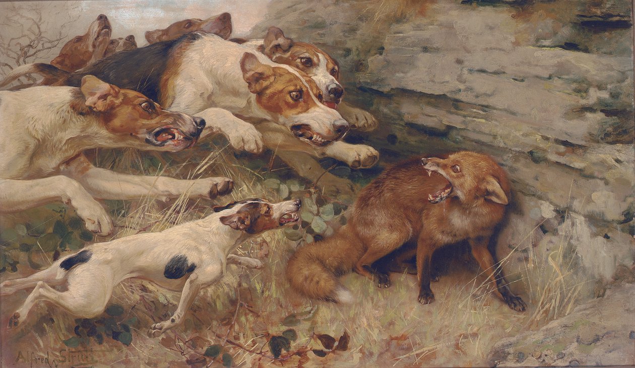 "Gjør ditt verste" av Alfred William Strutt