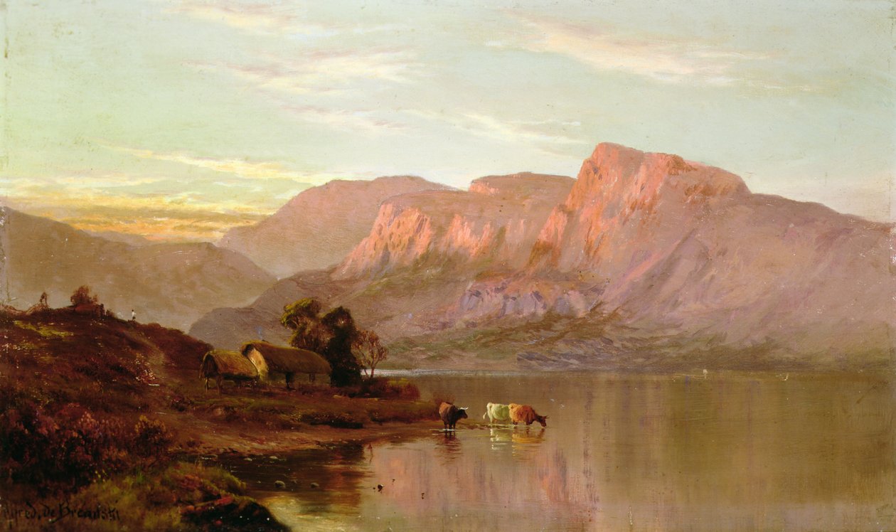 Stroulacher, Loch Katrine (olje på lerret) av Alfred de Breanski