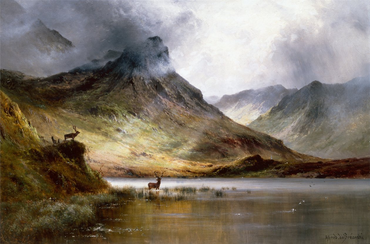 The Herds Aberdeen (olje på lerret) av Alfred de Breanski