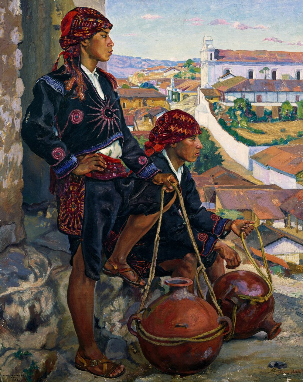Vannbærere, Chichicastenango av Alfredo Gálvez Suárez