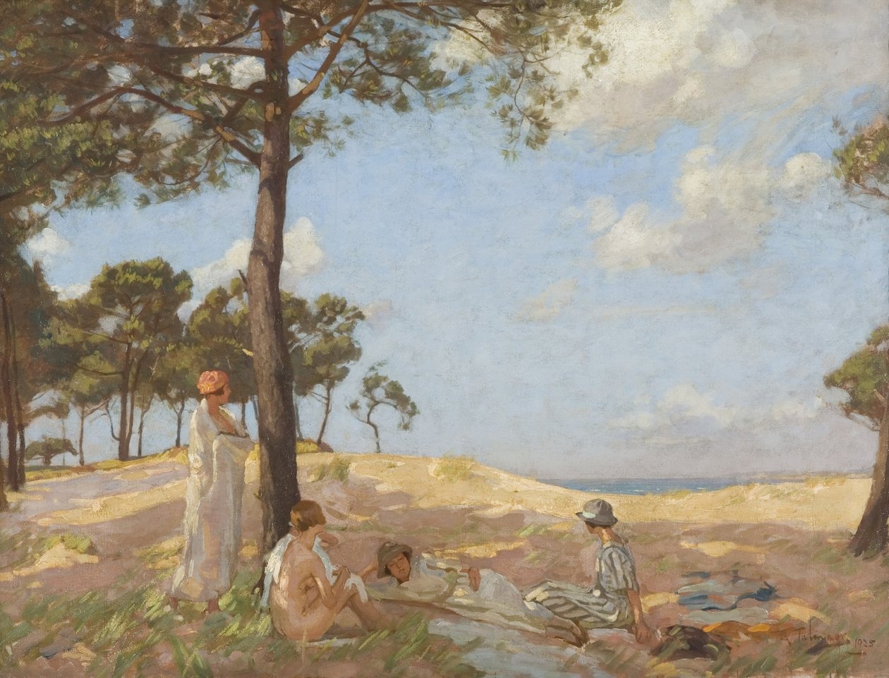 Badende, Pas de Calais av Algernon Mayow Talmage