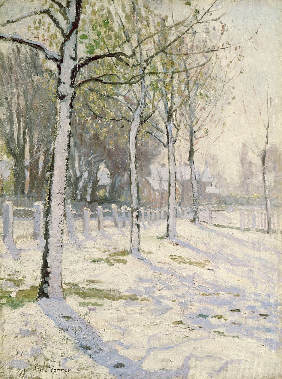 Popler i snøen av Alice Maud Fanner