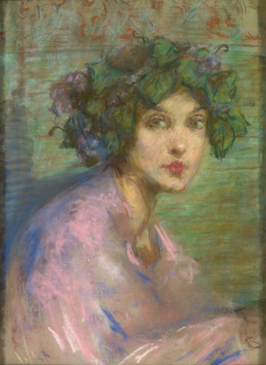 Bacchante (pastell på papir) av Alice Pike Barney
