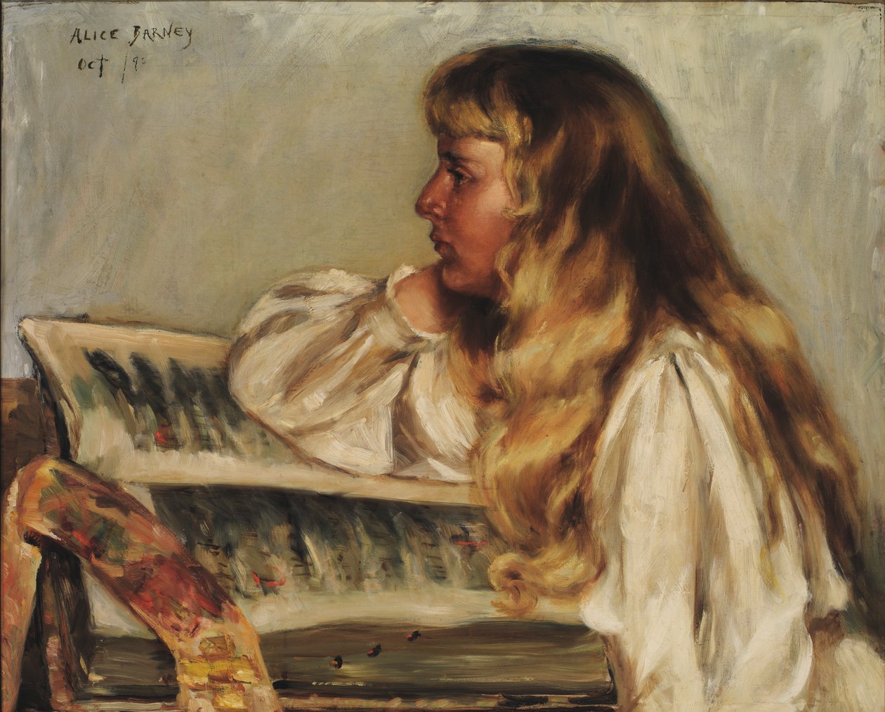Natalie og Missal, 1890. av Alice Pike Barney