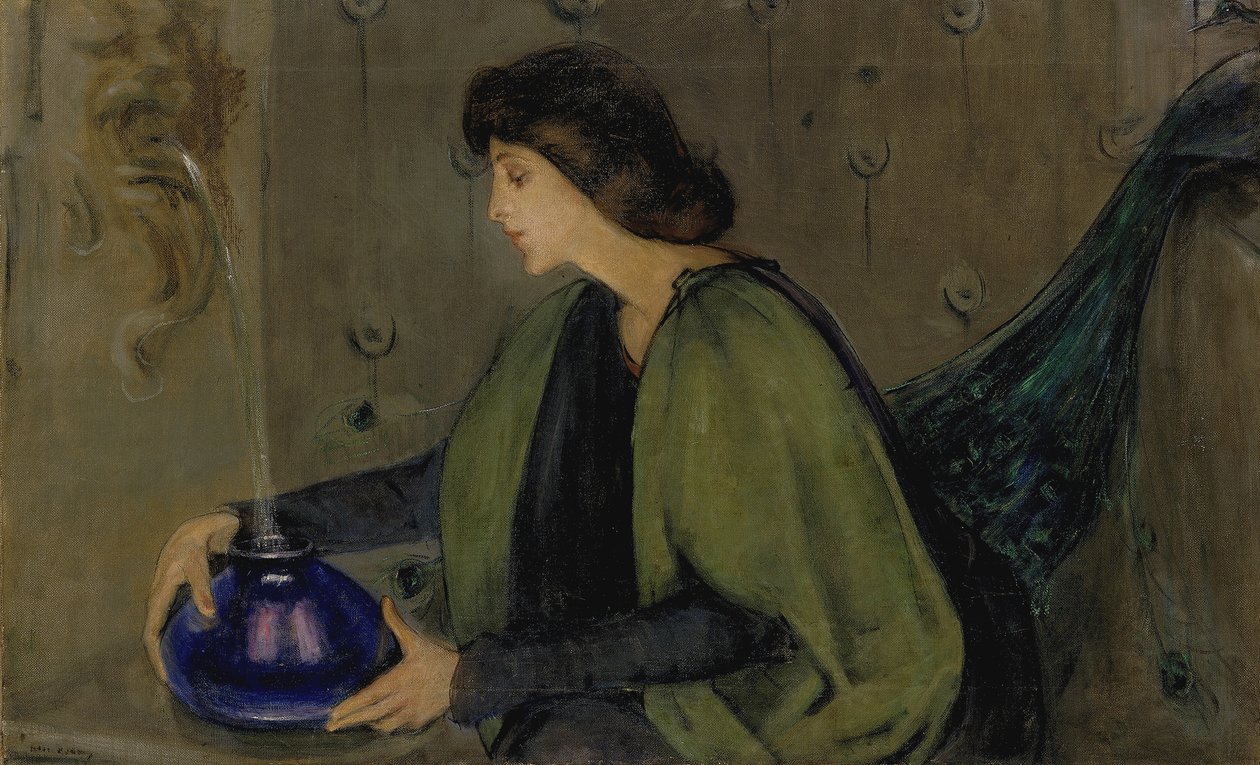 Kvinne og påfugl, ca. 1900. av Alice Pike Barney