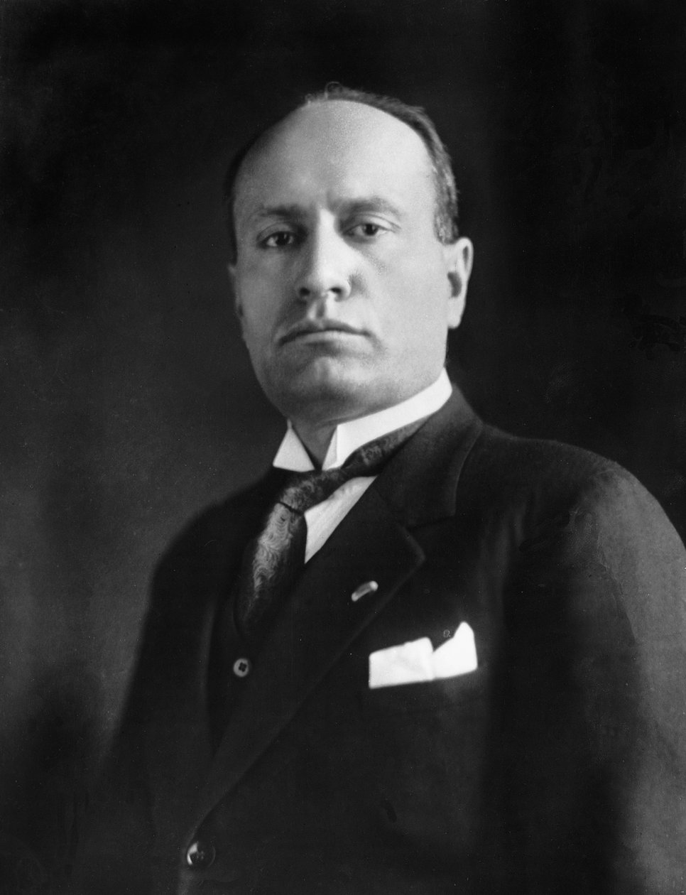 Benito Mussolini (s/hvitt bilde) av Fratelli Alinari