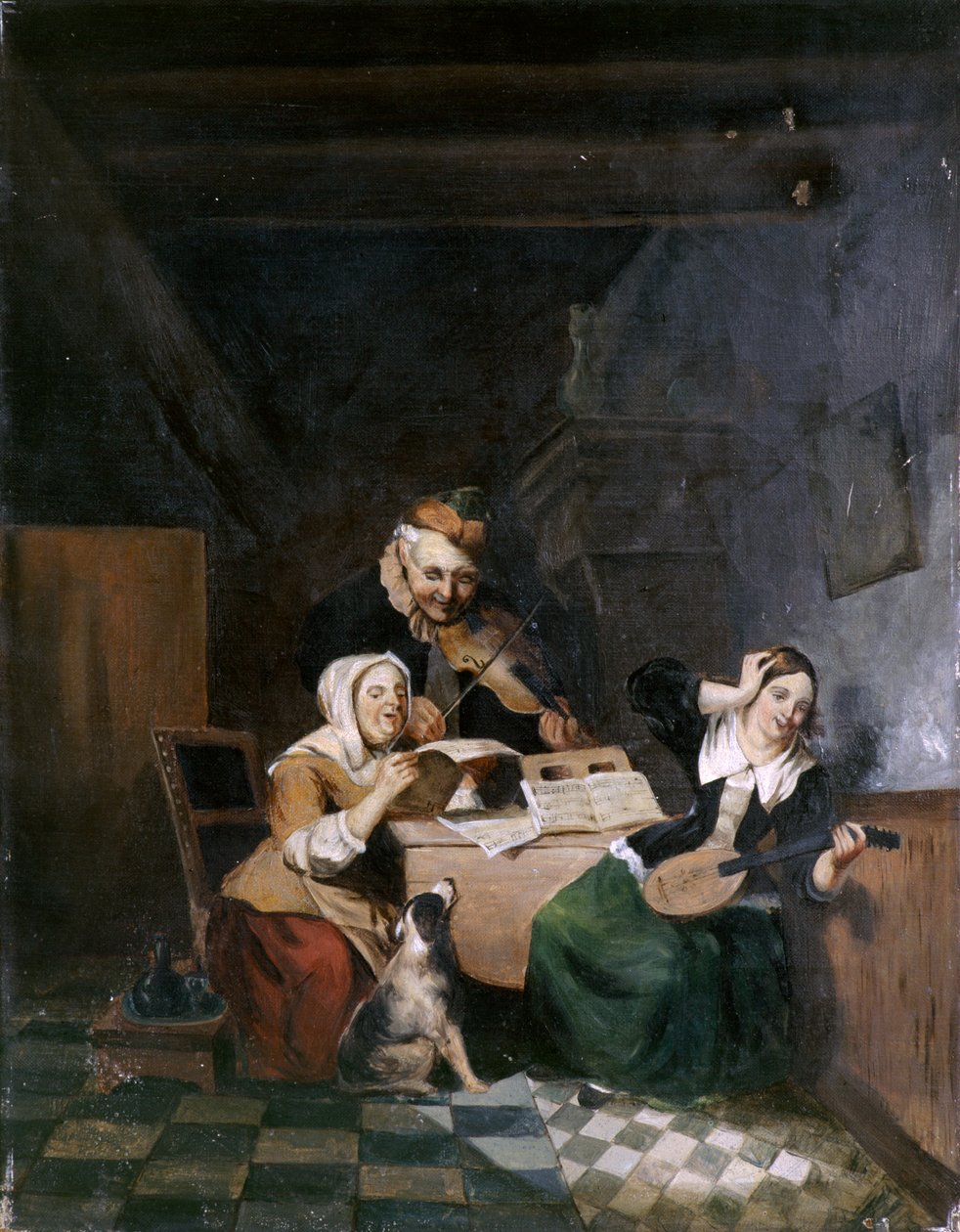 A Music Party (olje på lerret) av Aline Thellusson