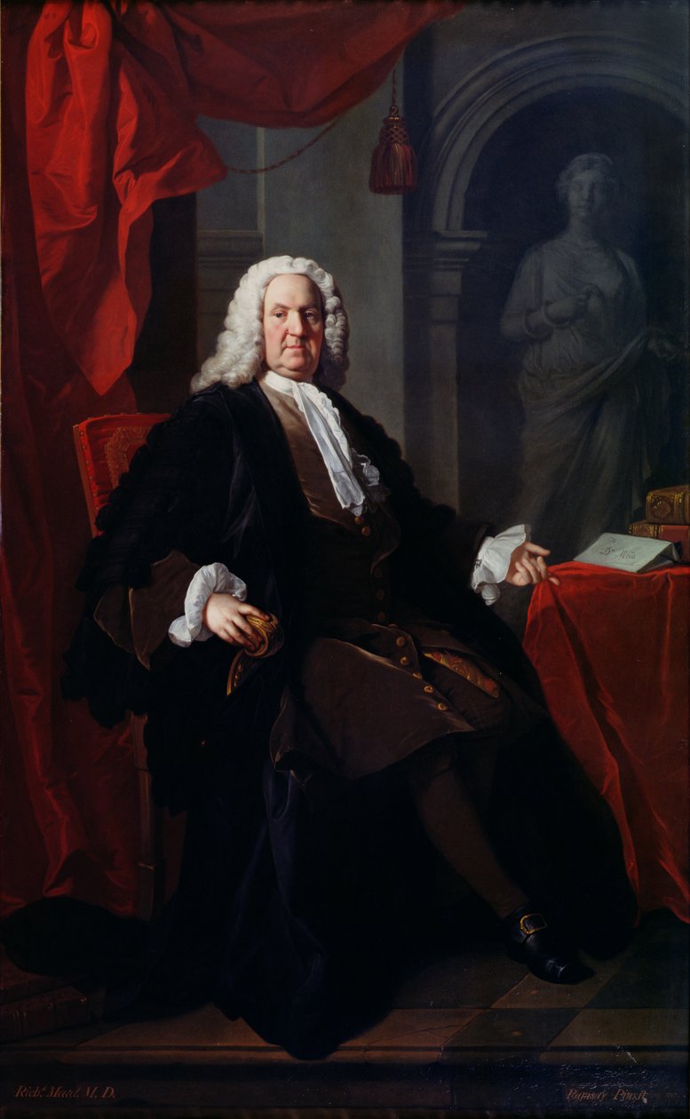 Portrett av Dr. Richard Mead, 1747 av Allan Ramsay