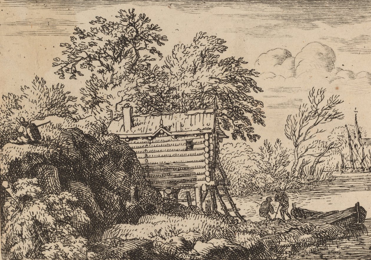 Fisherman's Hut, sannsynligvis ca. 16451656. av Allart van Everdingen