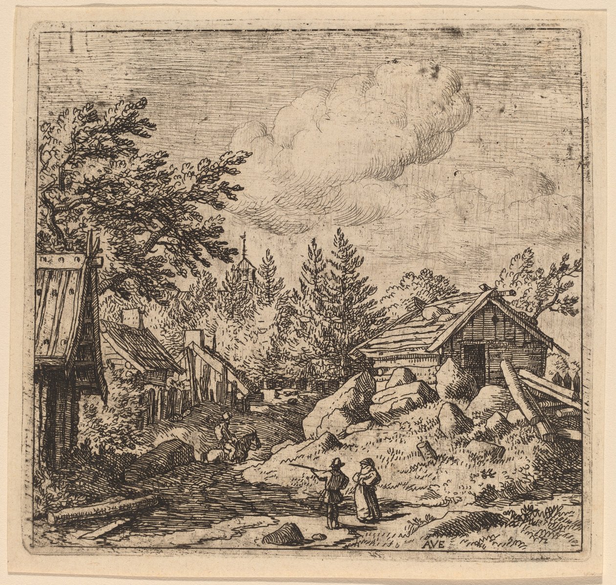 Hamlet på fjellgrunn av Allart van Everdingen