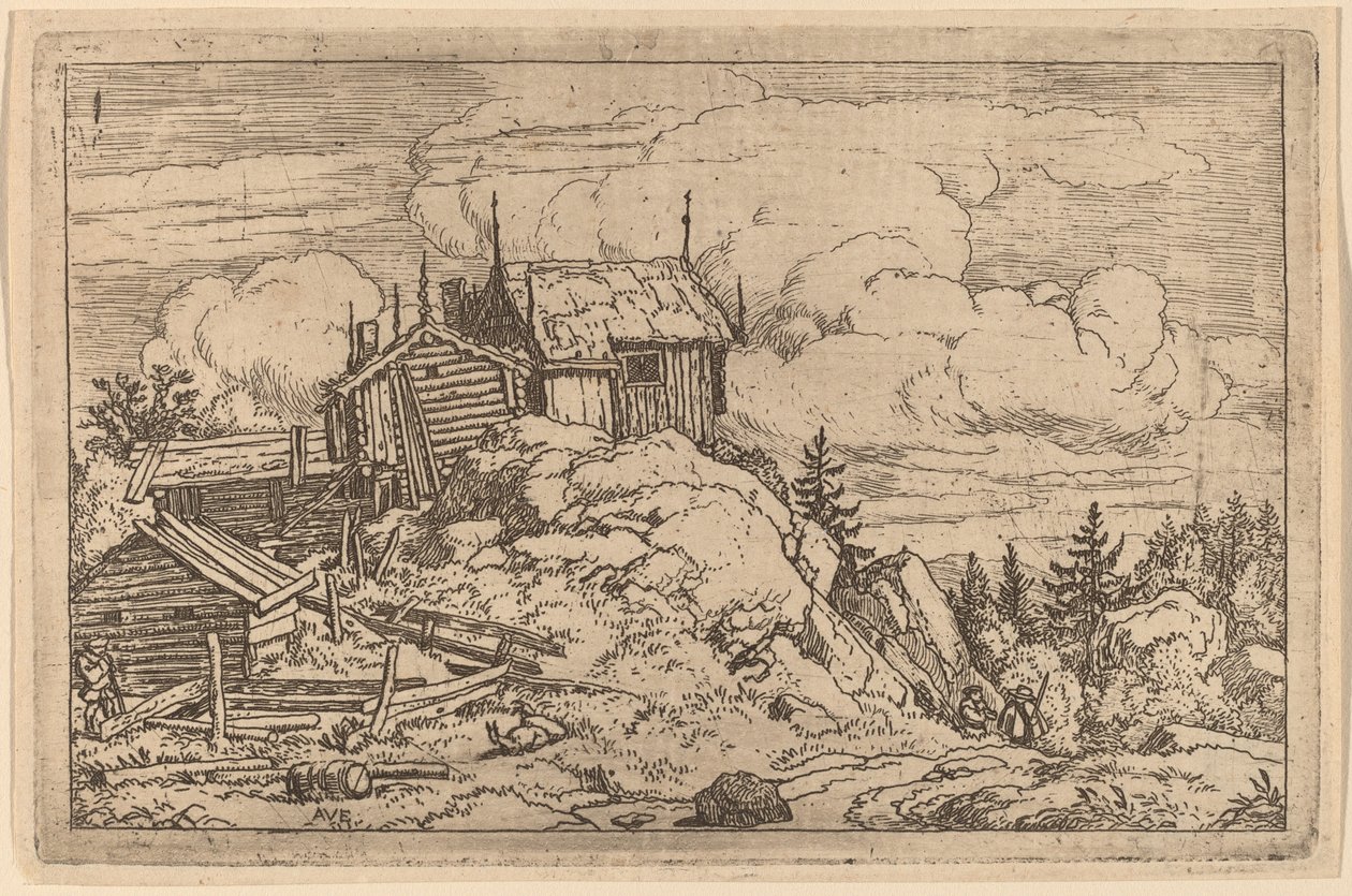 Hamlet on a Hill av Allart van Everdingen