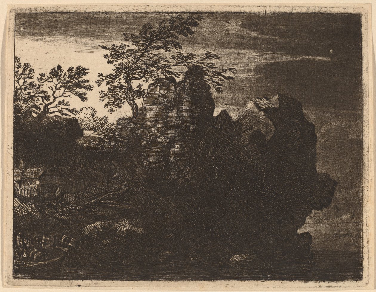 Stor stein ved elven av Allart van Everdingen