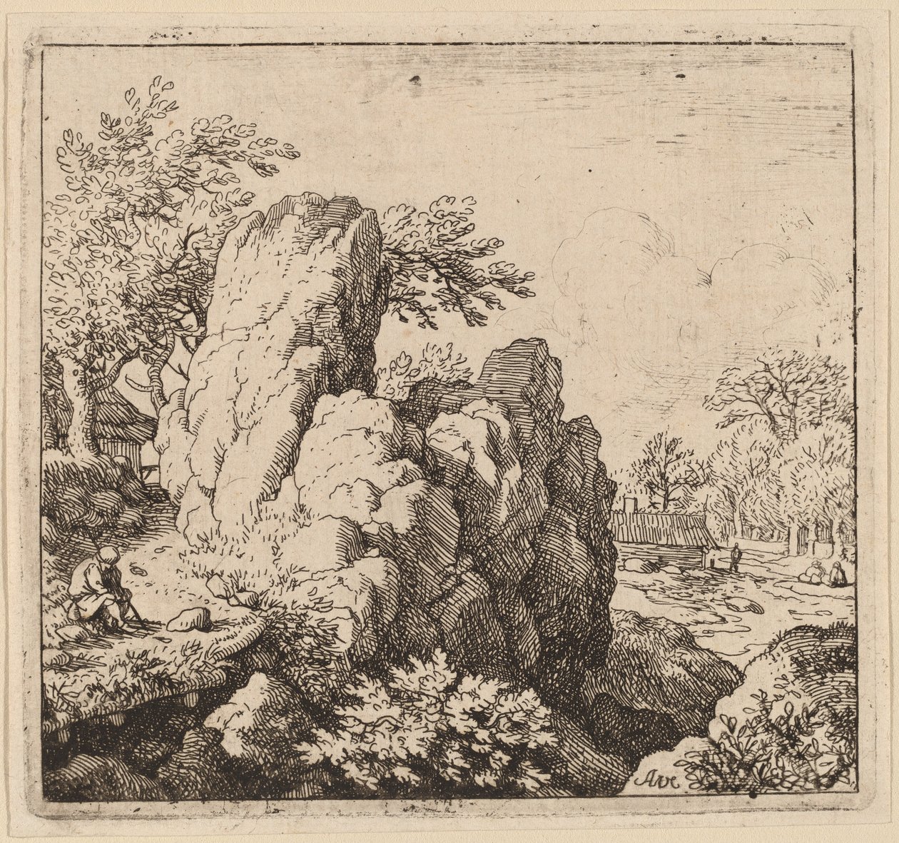 Stor stein, sannsynligvis ca. 16451656. av Allart van Everdingen