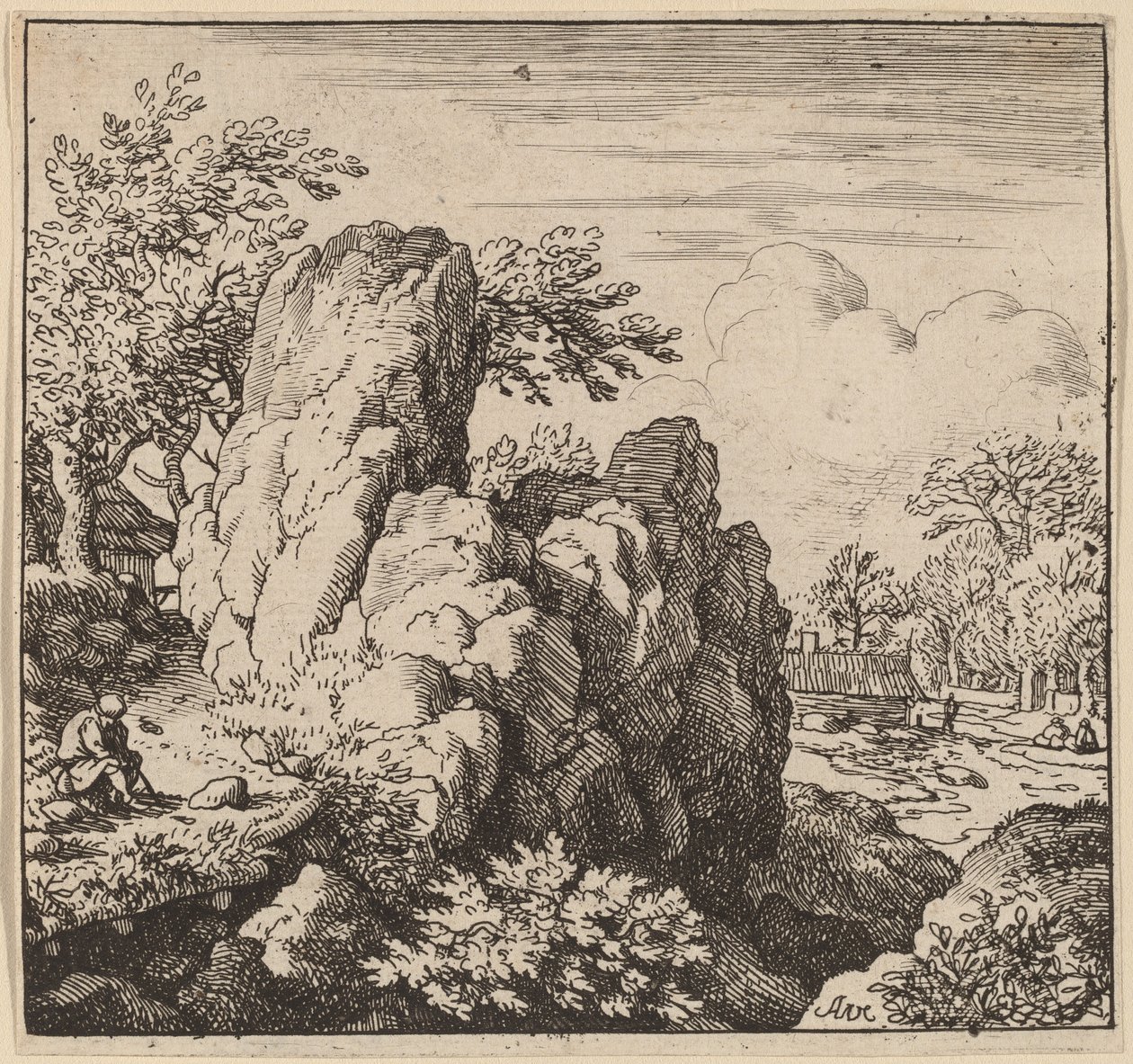 Stor stein, sannsynligvis ca. 16451656. av Allart van Everdingen