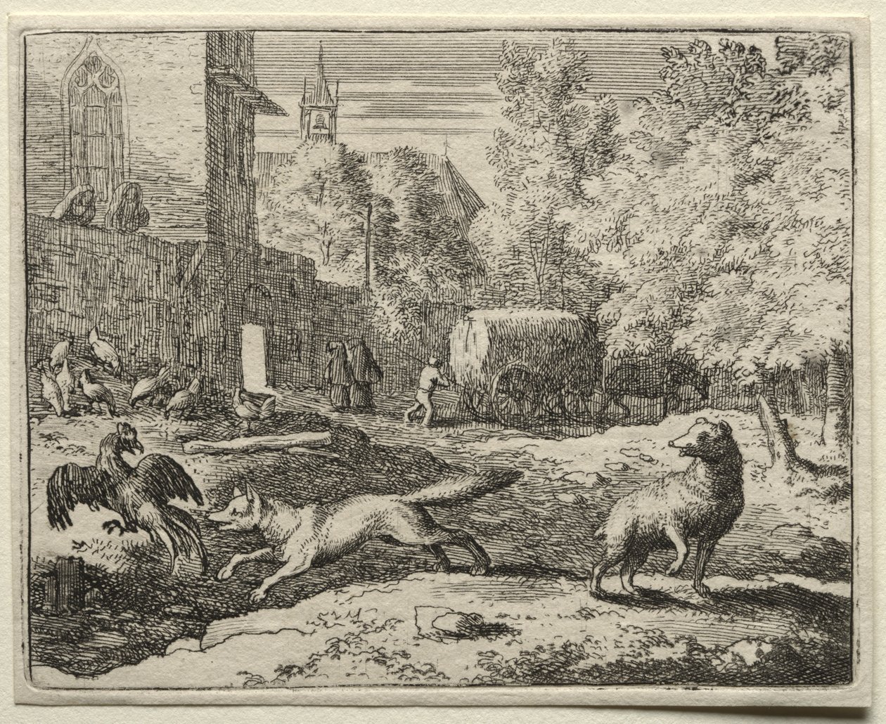 Reynard the Fox: Reynard Chasing Hens av Allart van Everdingen