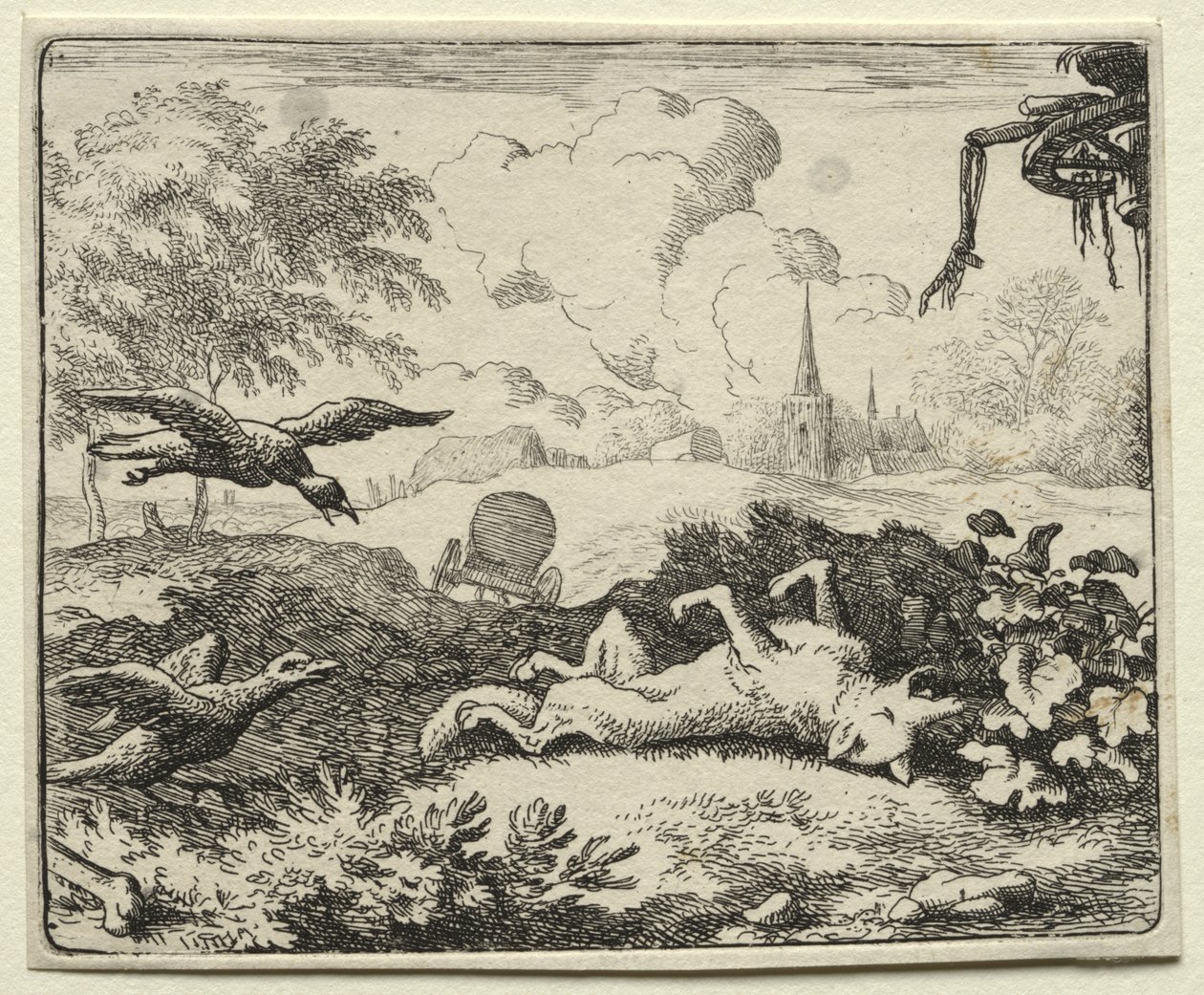 Reynard the Fox: Reynard Feigns Death av Allart van Everdingen