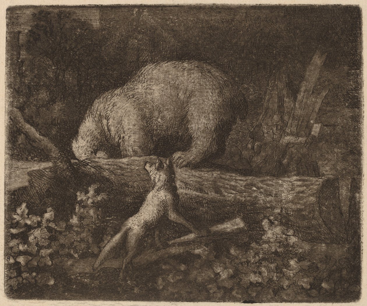 The Bear Trapped, sannsynligvis ca. 16451656. av Allart van Everdingen