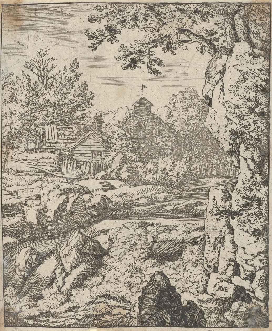 Fossen, 1600-tallet. av Allart van Everdingen