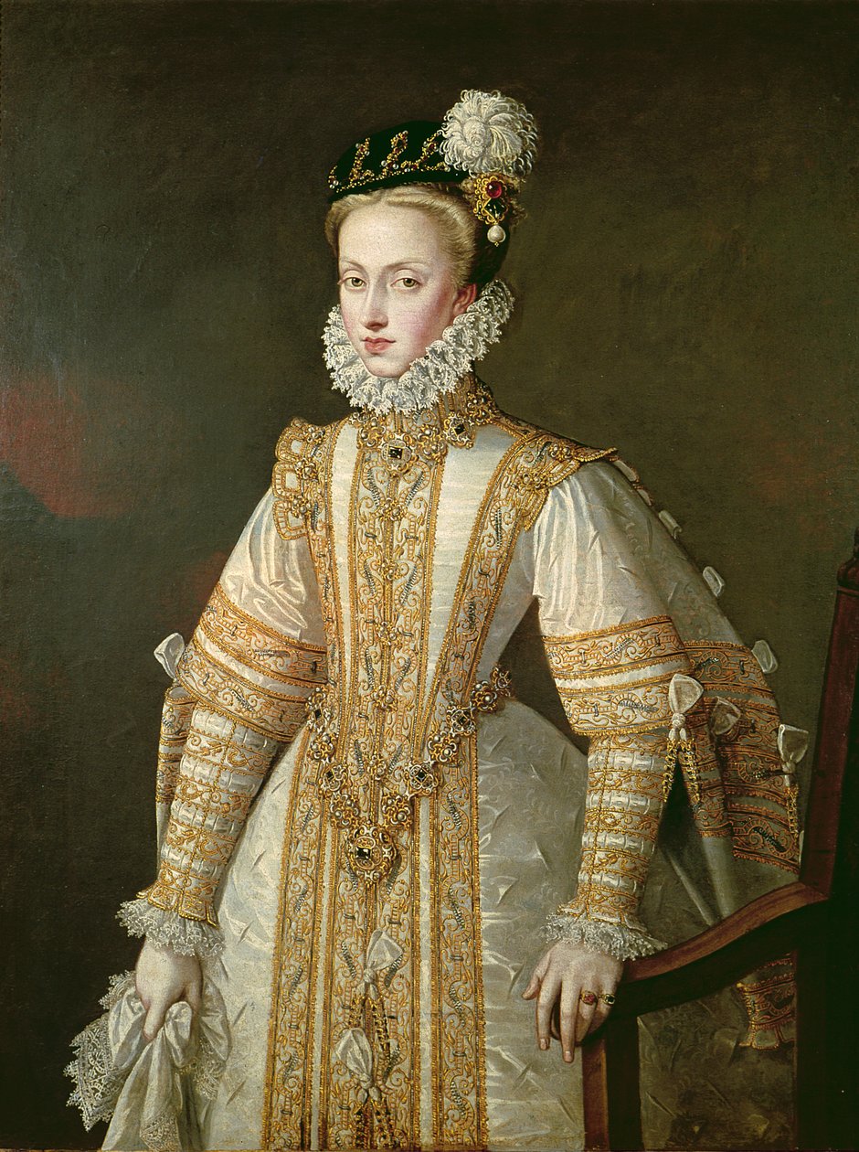 Anne av Østerrike (1549-80) dronning av Spania, ca. 1571 av Alonso Sánchez Coello